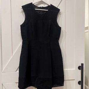 J. Crew Fit and flare black dress size 12